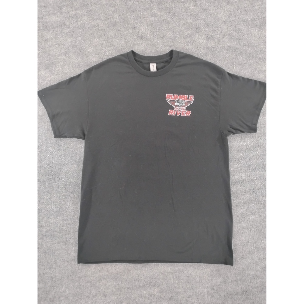 Streetwear Grunge Gildan Biker Graphic Tee Shirt Large 50/50 Texas Bandera